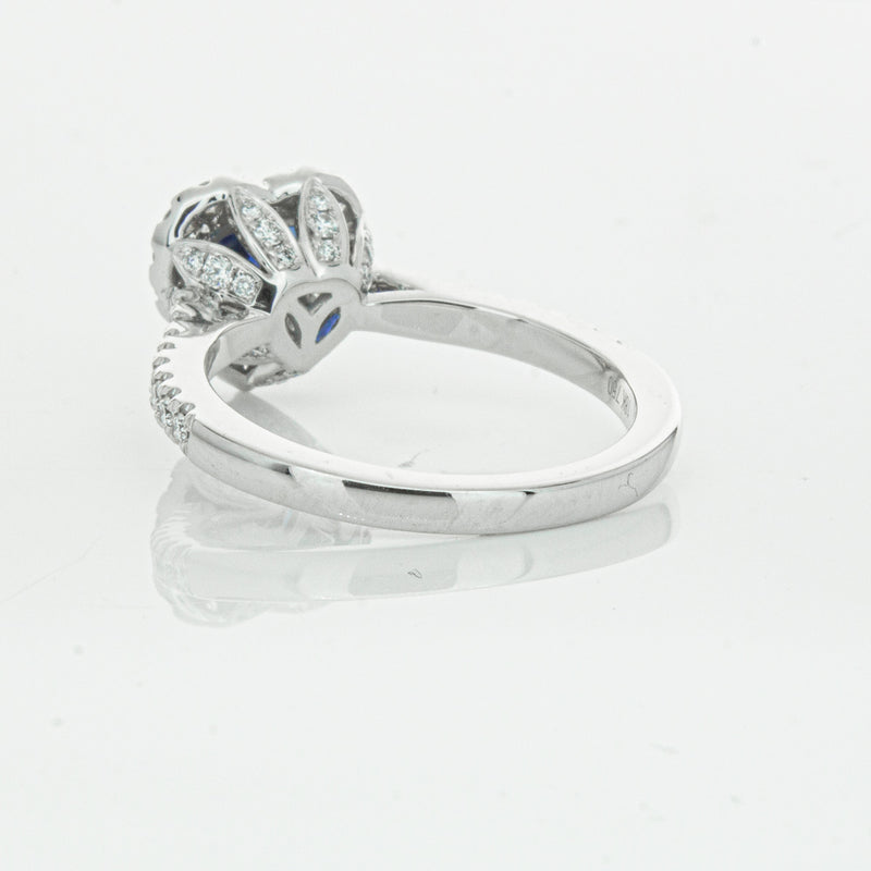 18ct White Gold 1.11ct Sapphire & Diamond Sierra Ring-Ring-Walker & Hall