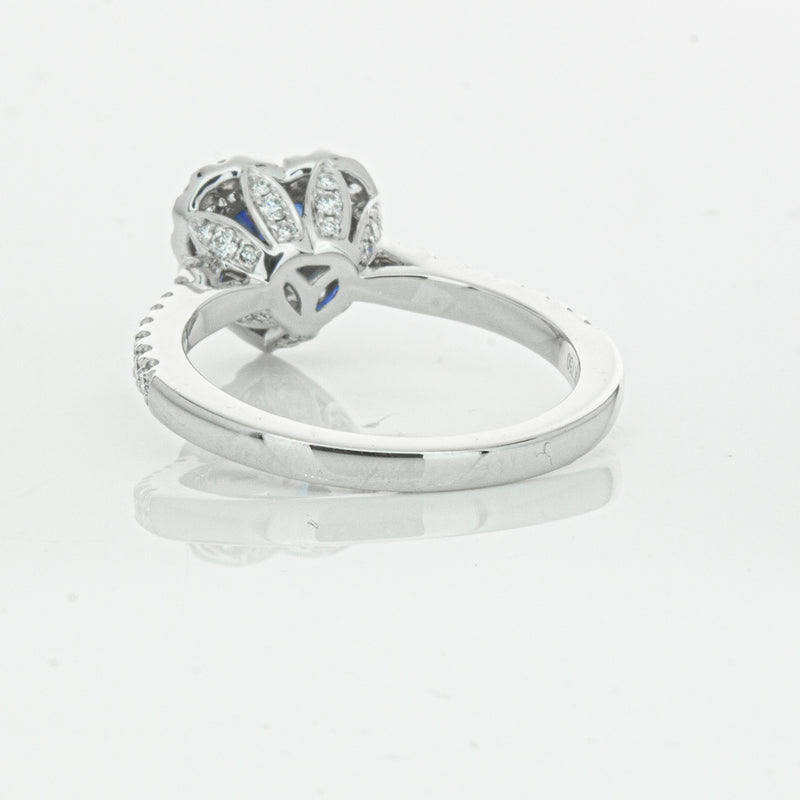 18ct White Gold 1.11ct Sapphire & Diamond Sierra Ring-Ring-Walker & Hall