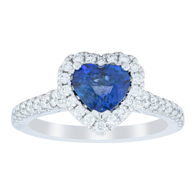 18ct White Gold 1.11ct Sapphire & Diamond Sierra Ring-Ring-Walker & Hall