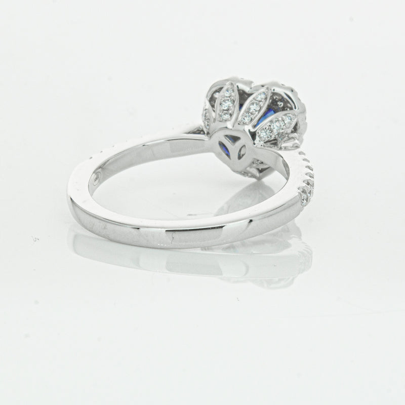 18ct White Gold 1.11ct Sapphire & Diamond Sierra Ring-Ring-Walker & Hall