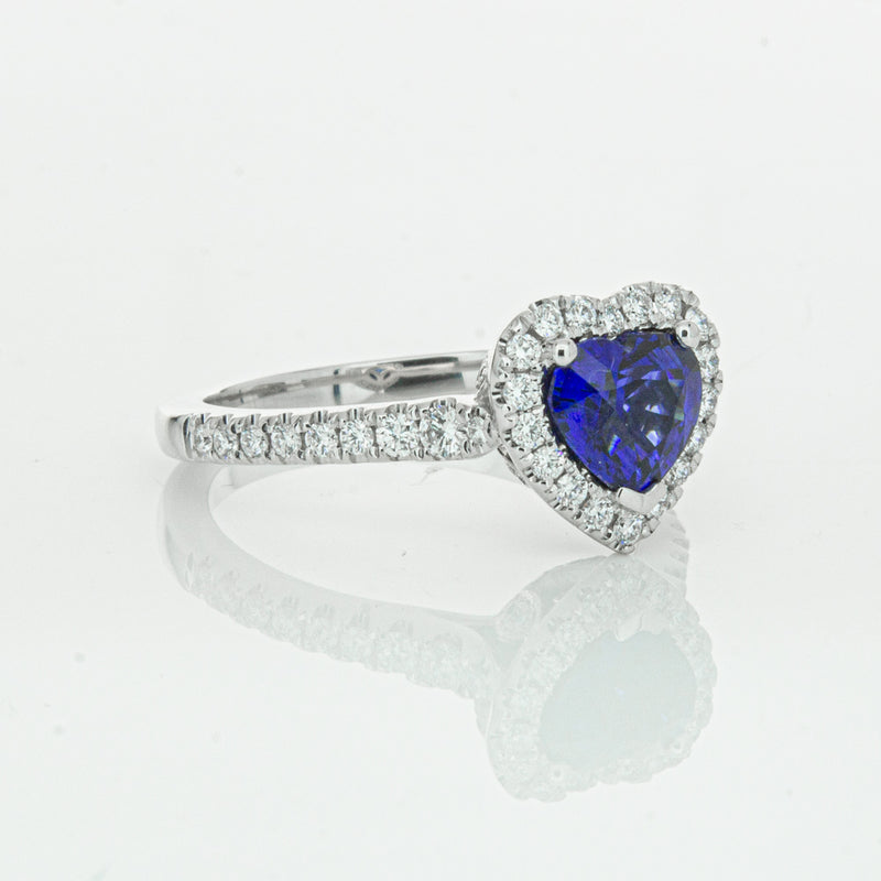 18ct White Gold 1.11ct Sapphire & Diamond Sierra Ring-Ring-Walker & Hall