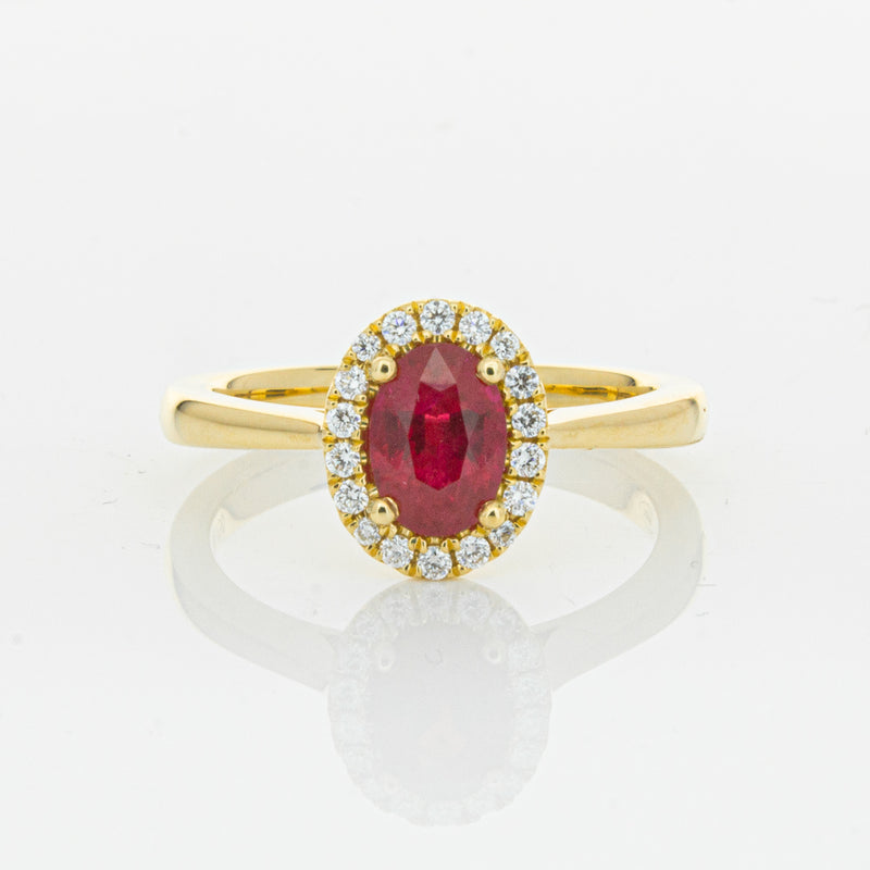 18ct Yellow Gold 1.10ct Ruby & Diamond Nina Ring-Ring-Walker & Hall