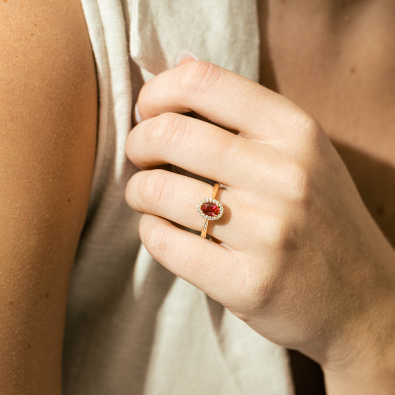 18ct Yellow Gold 1.10ct Ruby & Diamond Nina Ring-Ring-Walker & Hall