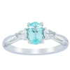 18ct White Gold .80ct Paraiba Tourmaline & Diamond Ayla Ring-Ring-Walker & Hall