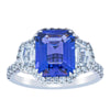 18ct White Gold Tanzanite & Diamond Ring-Ring-Walker & Hall