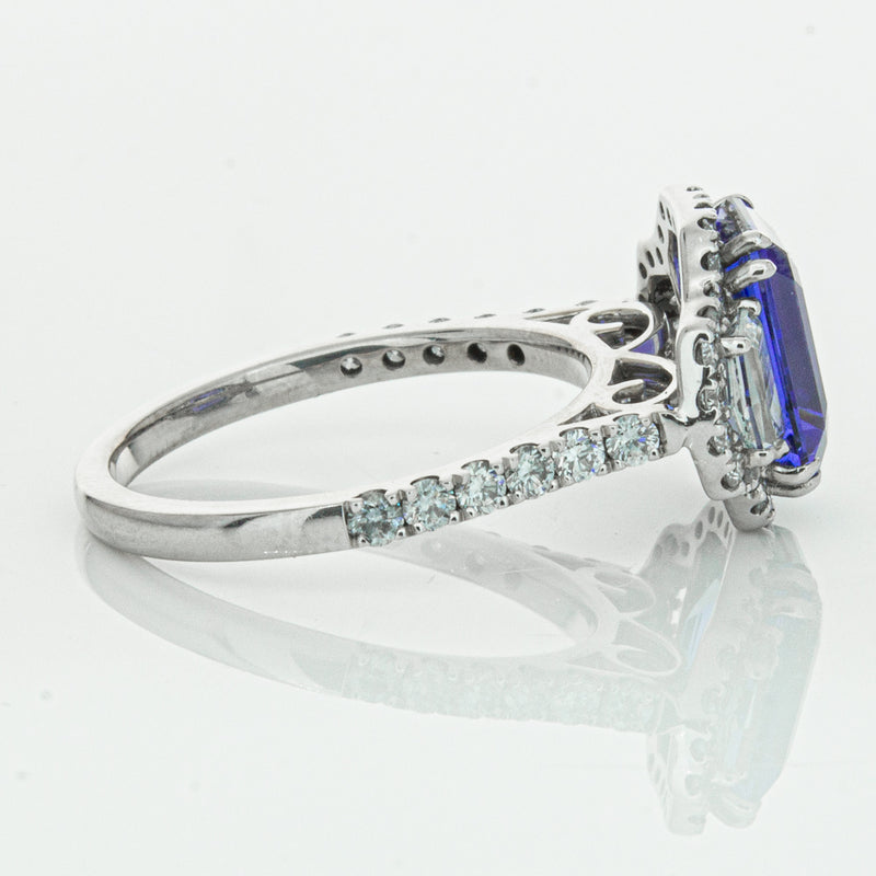 18ct White Gold Tanzanite & Diamond Ring-Ring-Walker & Hall