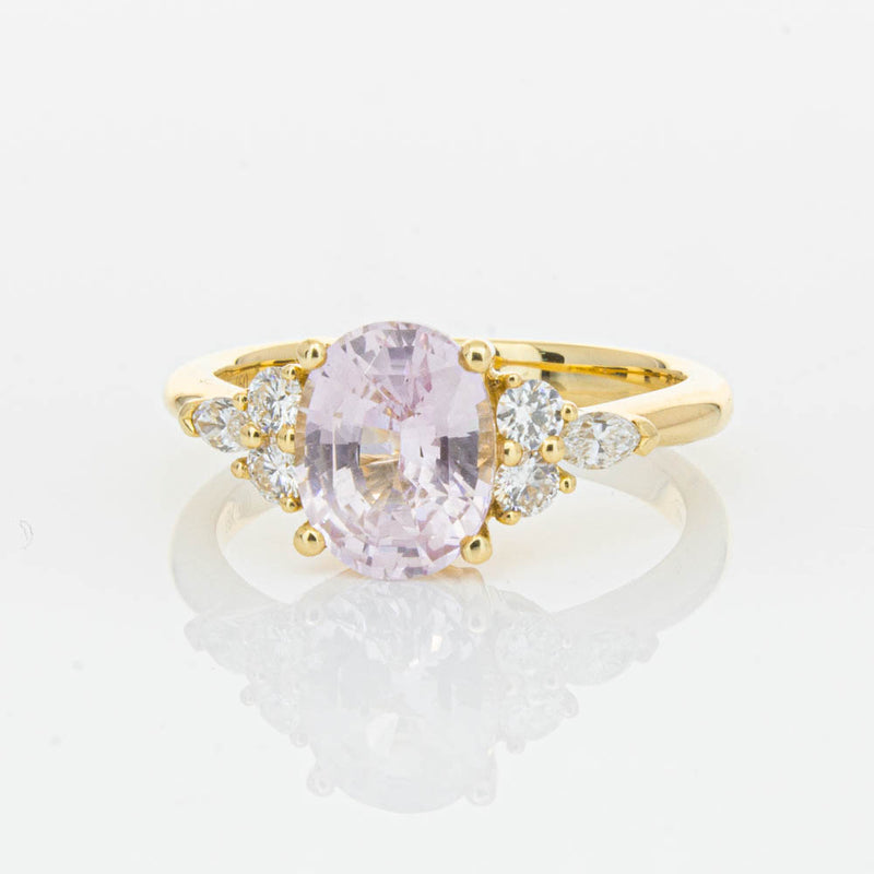 18ct Yellow Gold Pink Sapphire & Diamond Oriana Ring-Ring-Walker & Hall