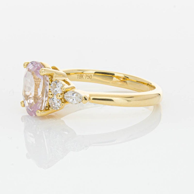 18ct Yellow Gold Pink Sapphire & Diamond Oriana Ring-Ring-Walker & Hall