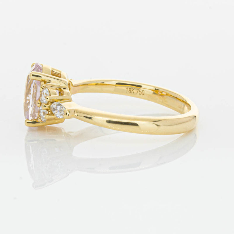 18ct Yellow Gold Pink Sapphire & Diamond Oriana Ring-Ring-Walker & Hall