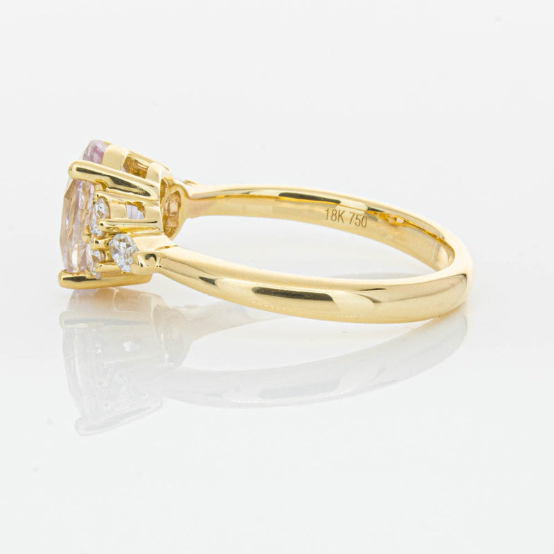 18ct Yellow Gold Pink Sapphire & Diamond Oriana Ring-Ring-Walker & Hall