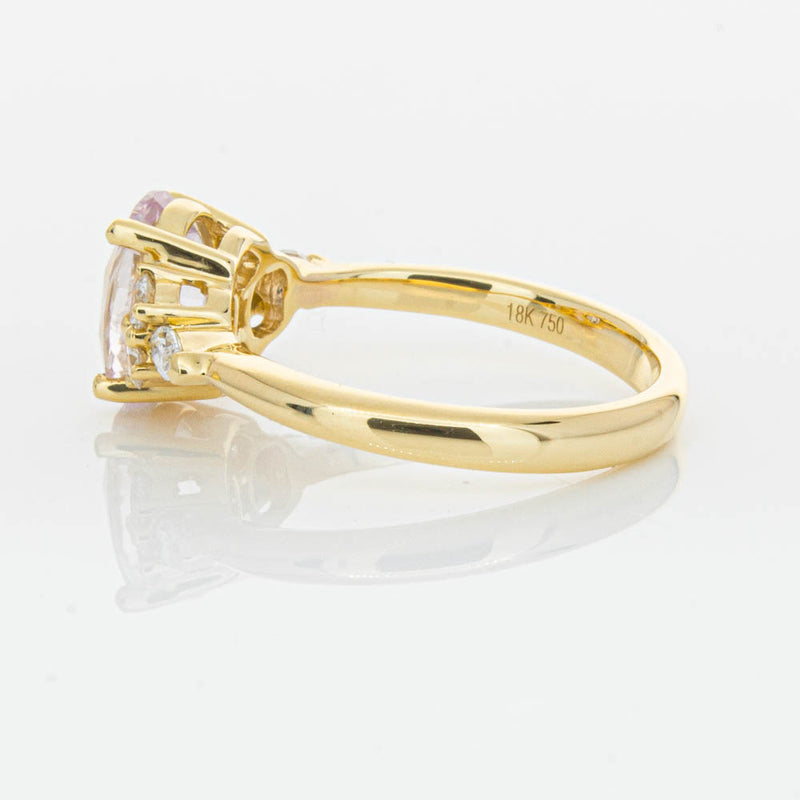 18ct Yellow Gold Pink Sapphire & Diamond Oriana Ring-Ring-Walker & Hall
