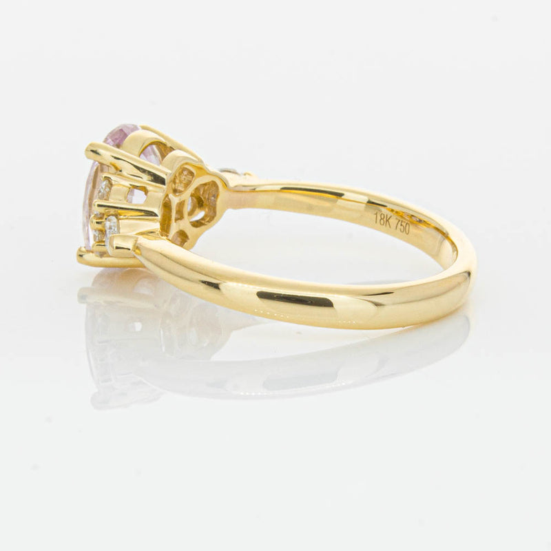 18ct Yellow Gold Pink Sapphire & Diamond Oriana Ring-Ring-Walker & Hall