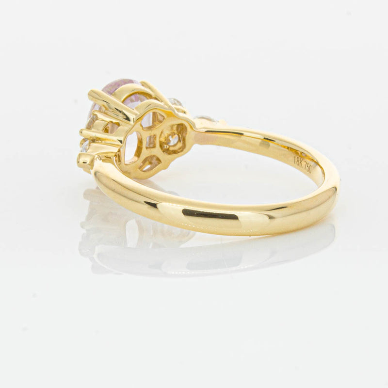 18ct Yellow Gold Pink Sapphire & Diamond Oriana Ring-Ring-Walker & Hall