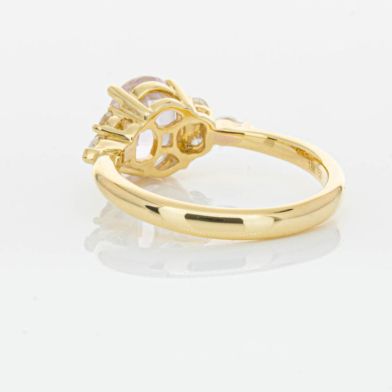 18ct Yellow Gold Pink Sapphire & Diamond Oriana Ring-Ring-Walker & Hall