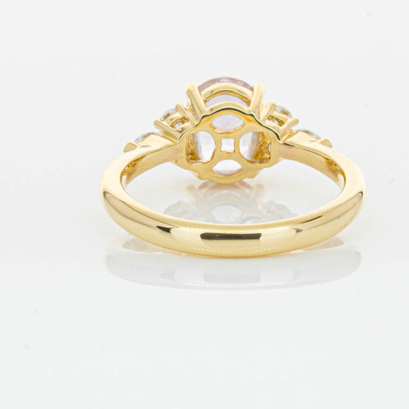 18ct Yellow Gold Pink Sapphire & Diamond Oriana Ring-Ring-Walker & Hall