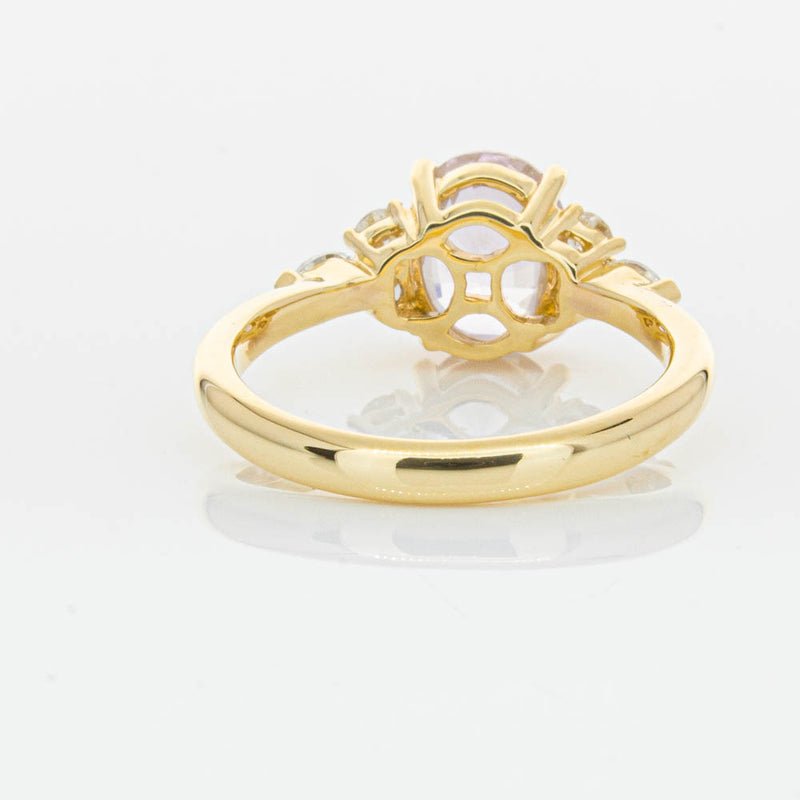 18ct Yellow Gold Pink Sapphire & Diamond Oriana Ring-Ring-Walker & Hall