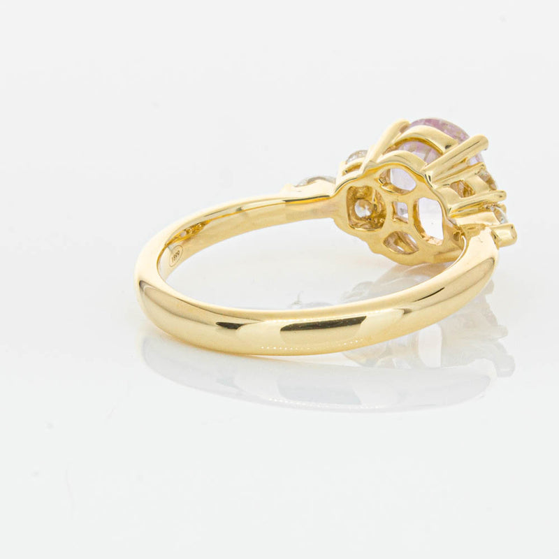18ct Yellow Gold Pink Sapphire & Diamond Oriana Ring-Ring-Walker & Hall