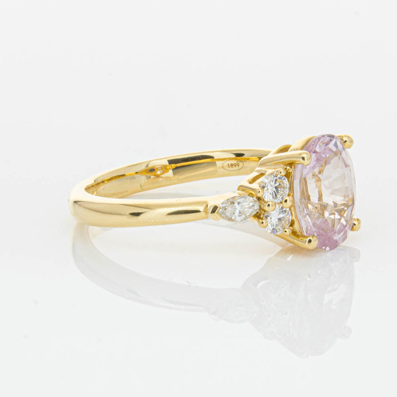 18ct Yellow Gold Pink Sapphire & Diamond Oriana Ring-Ring-Walker & Hall