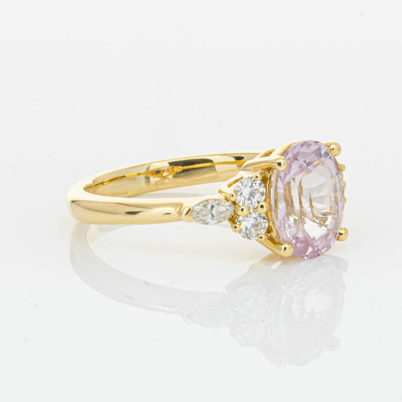 18ct Yellow Gold Pink Sapphire & Diamond Oriana Ring-Ring-Walker & Hall