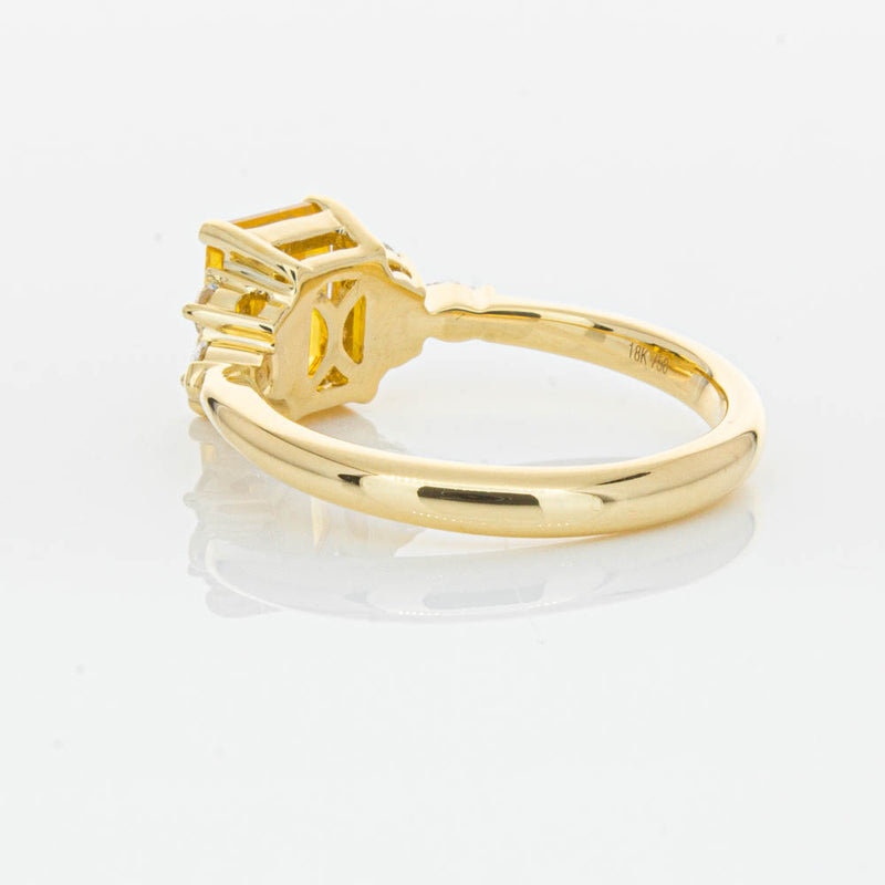 18ct Yellow Gold Golden Sapphire & Diamond Oriana Ring-Ring-Walker & Hall