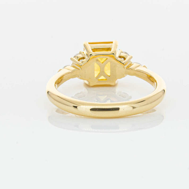 18ct Yellow Gold Golden Sapphire & Diamond Oriana Ring-Ring-Walker & Hall