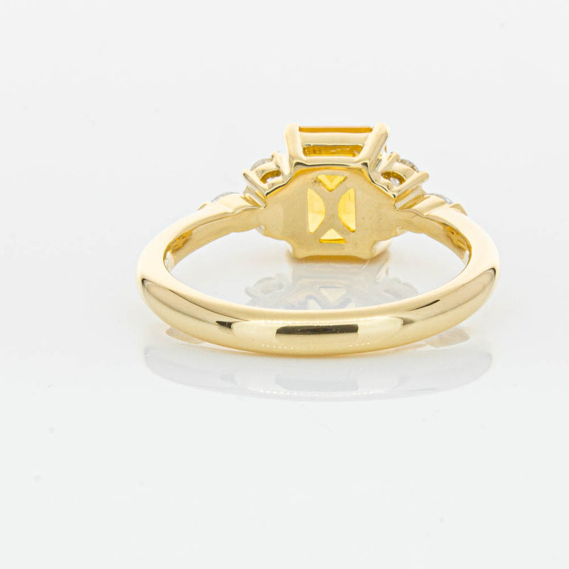 18ct Yellow Gold Golden Sapphire & Diamond Oriana Ring-Ring-Walker & Hall