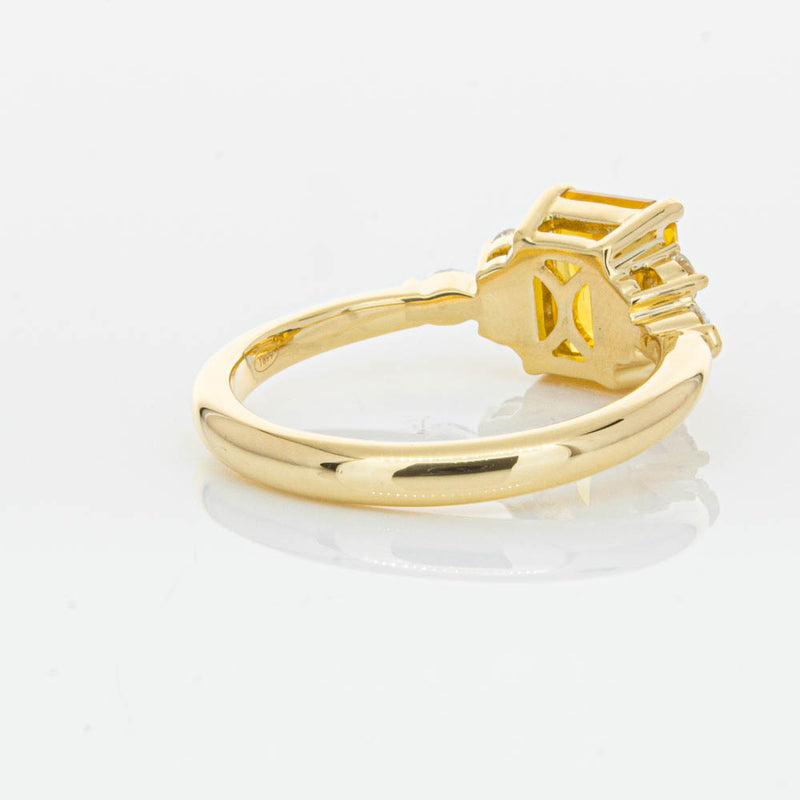 18ct Yellow Gold Golden Sapphire & Diamond Oriana Ring-Ring-Walker & Hall