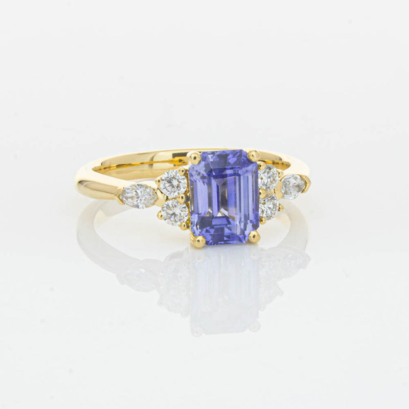 18ct Yellow Gold Sapphire & Diamond Oriana Ring-Ring-Walker & Hall