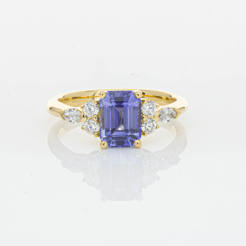 18ct Yellow Gold Sapphire & Diamond Oriana Ring-Ring-Walker & Hall