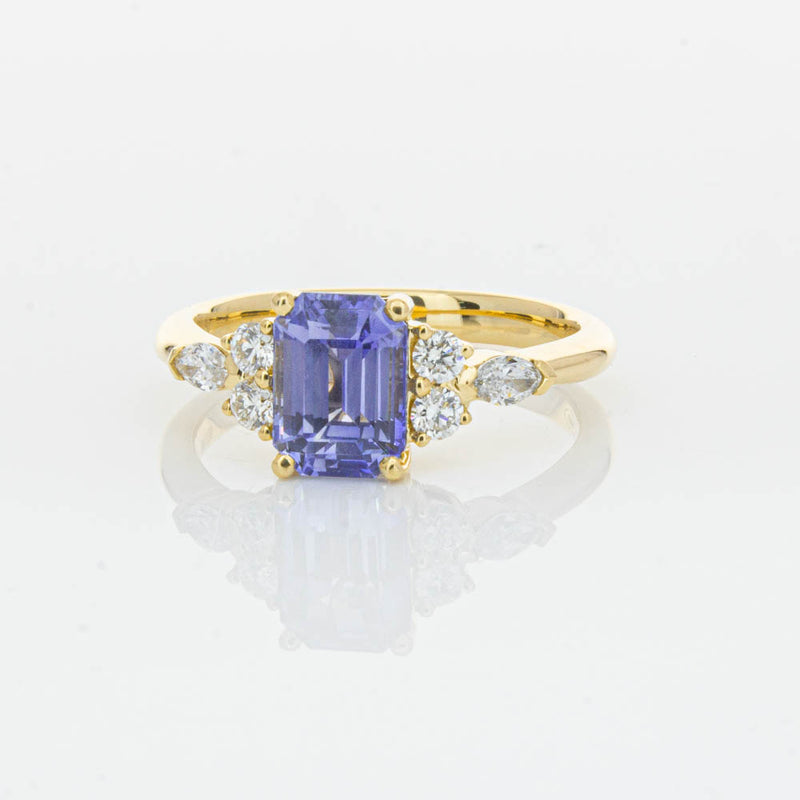 18ct Yellow Gold Sapphire & Diamond Oriana Ring-Ring-Walker & Hall