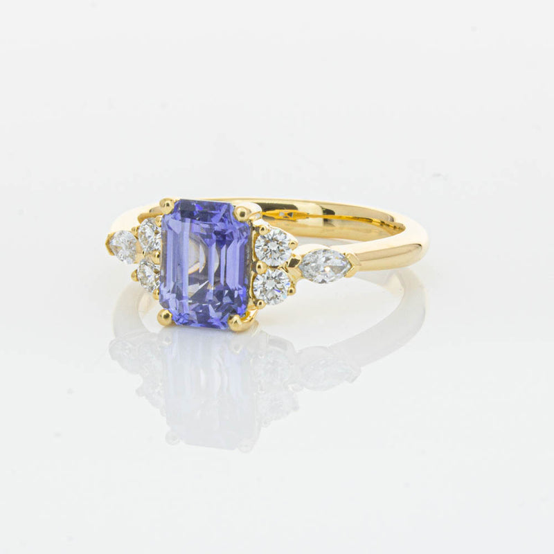 18ct Yellow Gold Sapphire & Diamond Oriana Ring-Ring-Walker & Hall