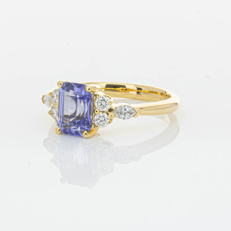 18ct Yellow Gold Sapphire & Diamond Oriana Ring-Ring-Walker & Hall