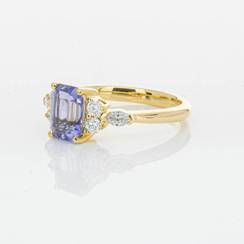 18ct Yellow Gold Sapphire & Diamond Oriana Ring-Ring-Walker & Hall
