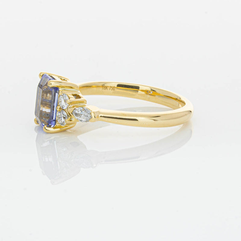 18ct Yellow Gold Sapphire & Diamond Oriana Ring-Ring-Walker & Hall
