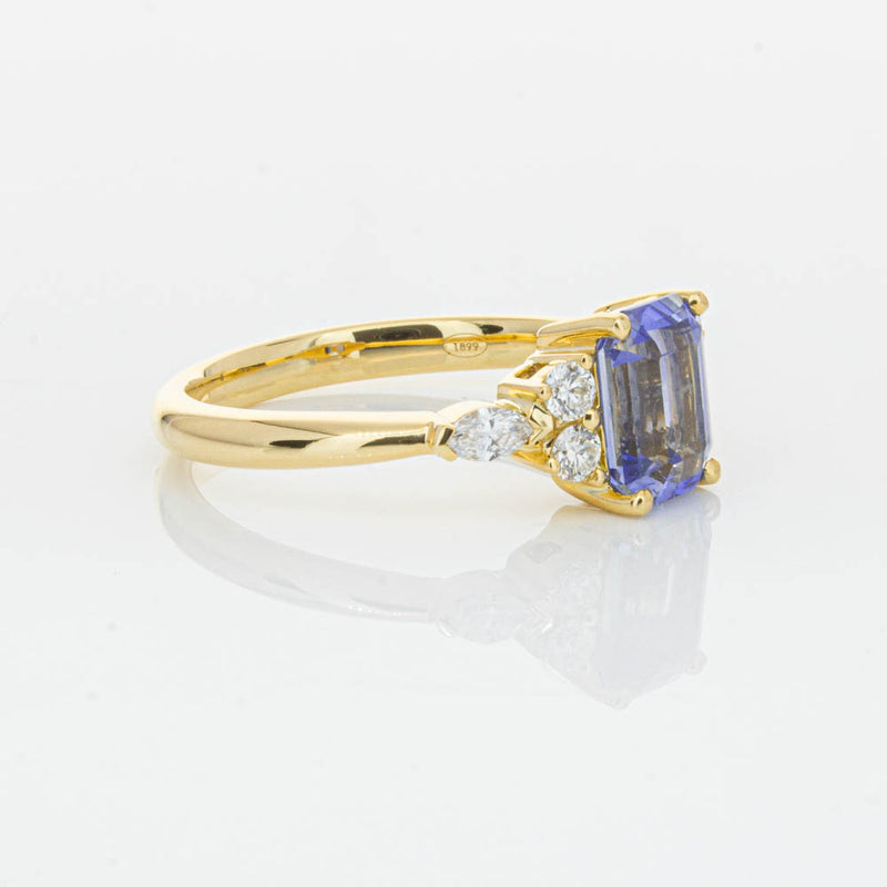 18ct Yellow Gold Sapphire & Diamond Oriana Ring-Ring-Walker & Hall
