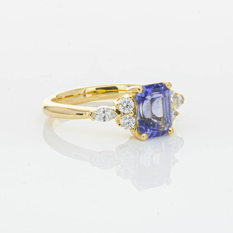 18ct Yellow Gold Sapphire & Diamond Oriana Ring-Ring-Walker & Hall
