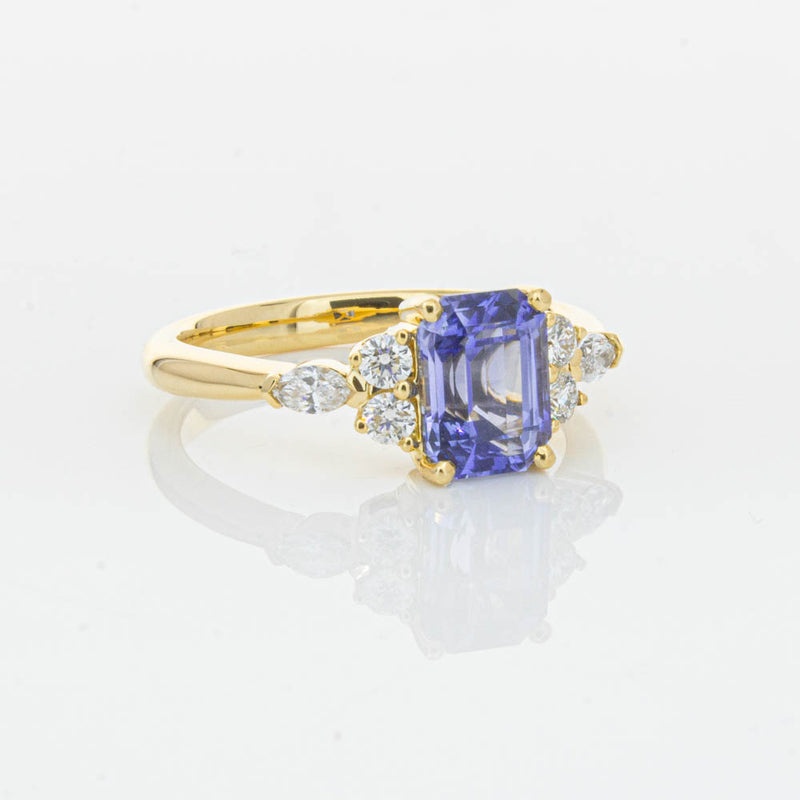 18ct Yellow Gold Sapphire & Diamond Oriana Ring-Ring-Walker & Hall