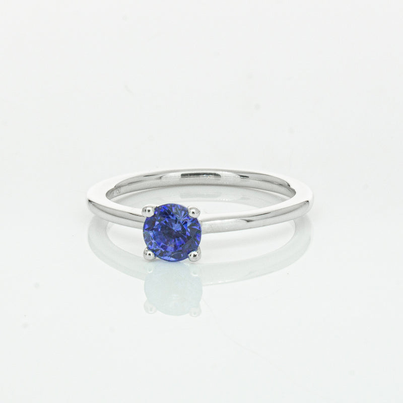 18ct White Gold .77ct Sapphire Melba Ring-Ring-Walker & Hall