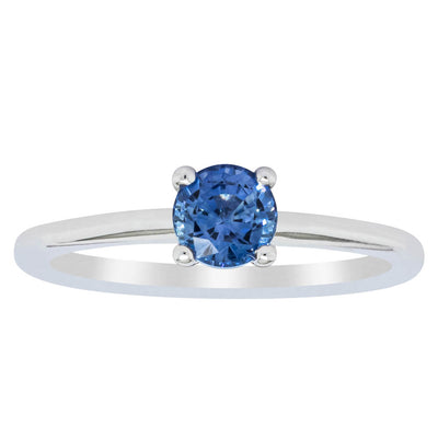 18ct White Gold .77ct Sapphire Melba Ring-Ring-Walker & Hall