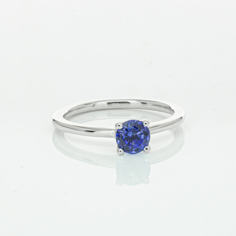 18ct White Gold .77ct Sapphire Melba Ring-Ring-Walker & Hall