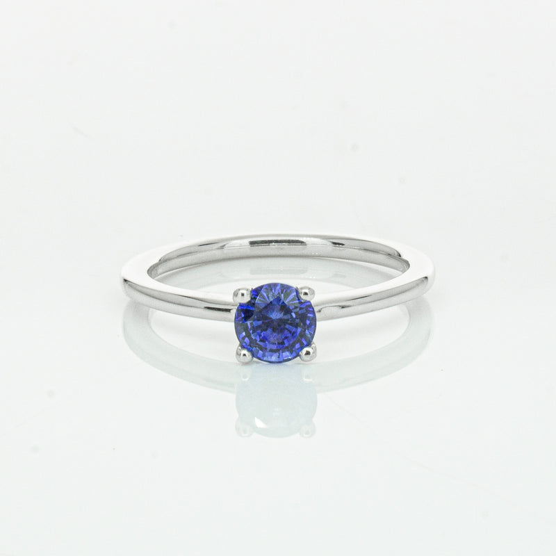 18ct White Gold .77ct Sapphire Melba Ring-Ring-Walker & Hall