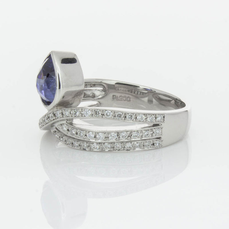 Deja Vu Platinum 1.73ct Sapphire & Diamond Ring-Ring-Walker & Hall