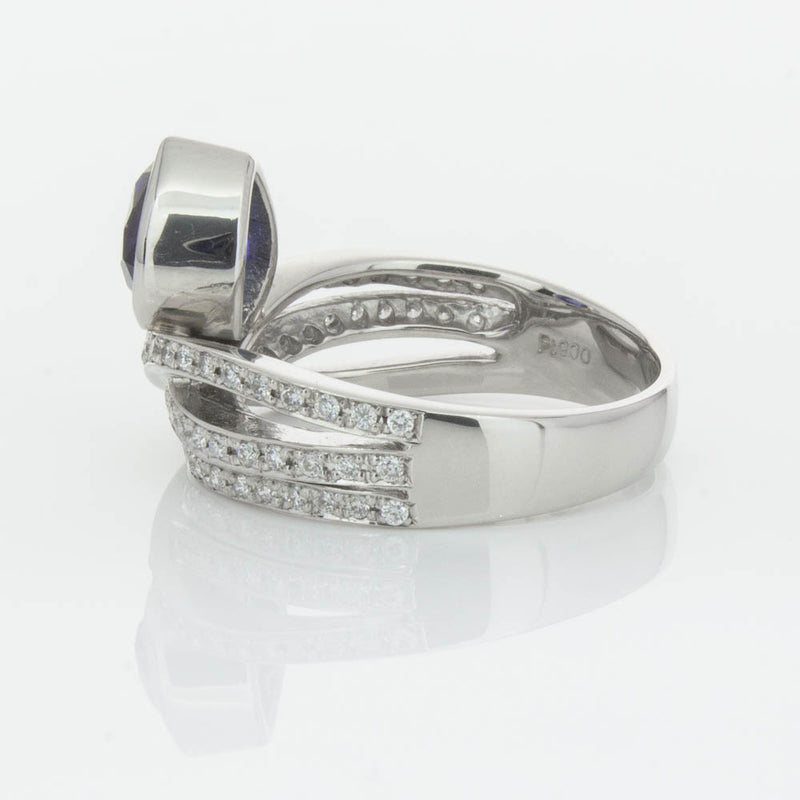 Deja Vu Platinum 1.73ct Sapphire & Diamond Ring-Ring-Walker & Hall