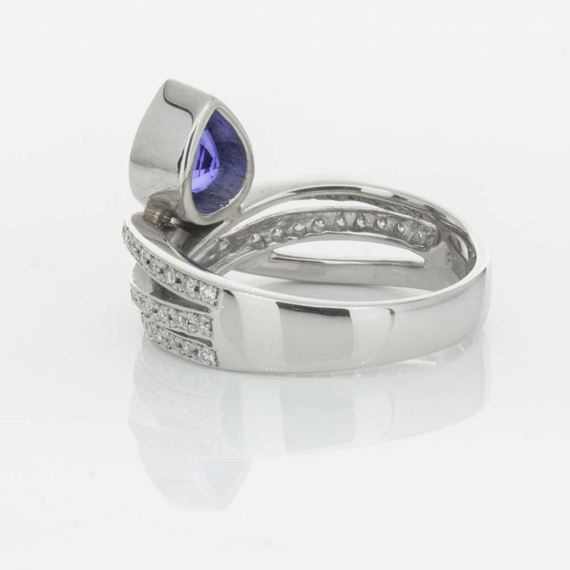 Deja Vu Platinum 1.73ct Sapphire & Diamond Ring-Ring-Walker & Hall