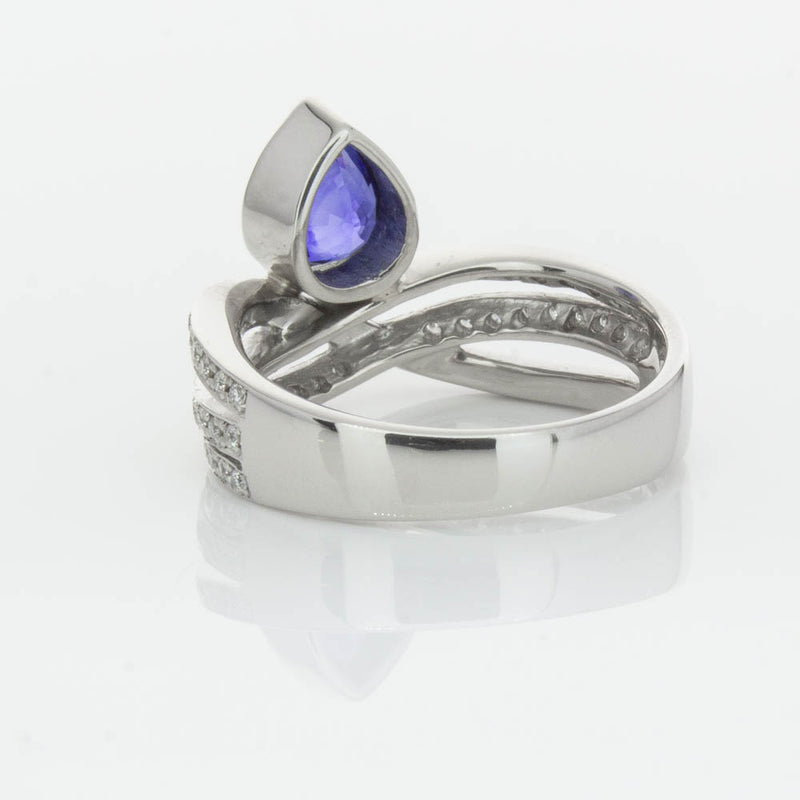 Deja Vu Platinum 1.73ct Sapphire & Diamond Ring-Ring-Walker & Hall