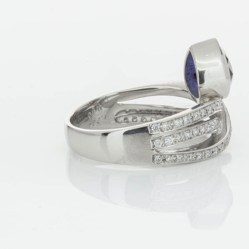 Deja Vu Platinum 1.73ct Sapphire & Diamond Ring-Ring-Walker & Hall