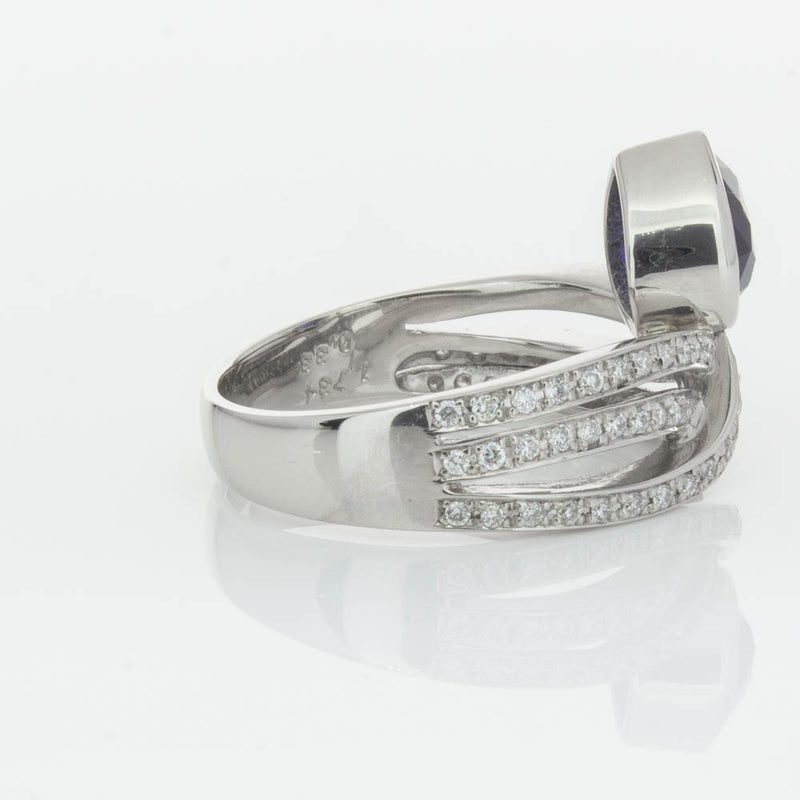 Deja Vu Platinum 1.73ct Sapphire & Diamond Ring-Ring-Walker & Hall