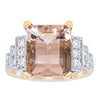 18ct Yellow Gold Morganite & Diamond Maya Ring-Ring-Walker & Hall