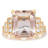 18ct Yellow Gold Morganite & Diamond Maya Ring-Ring-Walker & Hall