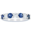 18ct White Gold .82ct Sapphire & Diamond Panorama Ring-Ring-Walker & Hall